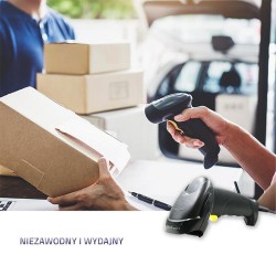Czytnik kodów kreskowych Qoltec laserowy 1D | USB | Czarny