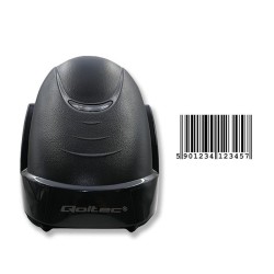 Czytnik kodów kreskowych Qoltec laserowy 1D | USB | Czarny