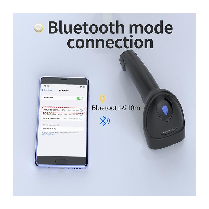 Czytnik kodów kreskowych Qoltec i QR | 1D 2D | USB | Bluetoo… | PartsPC.pl