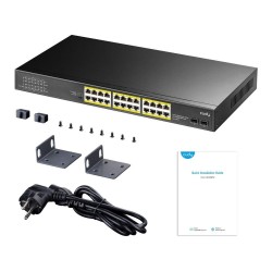 CUDY GS1028PS2 | przełącznik sieciowy, 24-portowy, Gigabit, PoE+, 300W