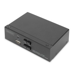 Przełącznik KVM DIGITUS 2 portowy HDMI, 4K 30Hz | PartsPC.pl