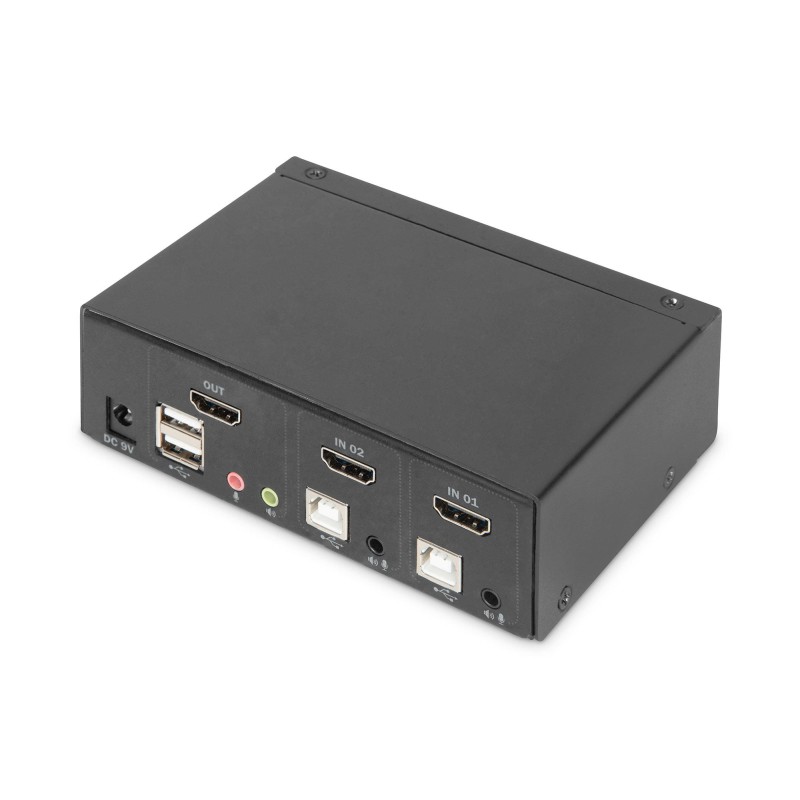 Przełącznik KVM DIGITUS 2 portowy HDMI, 4K 30Hz | PartsPC.pl