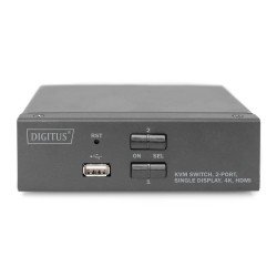 Przełącznik KVM DIGITUS 2 portowy HDMI, 4K 30Hz | PartsPC.pl