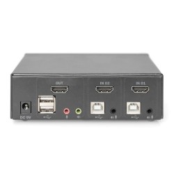 Przełącznik KVM DIGITUS 2 portowy HDMI, 4K 30Hz | PartsPC.pl