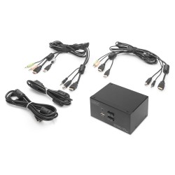 Przełącznik KVM DIGITUS 2 portowy HDMI, Dual Display, 4K... | PartsPC.pl