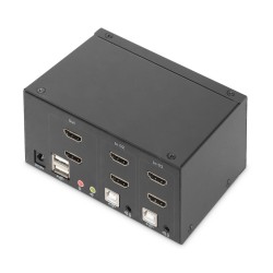 Przełącznik KVM DIGITUS 2 portowy HDMI, Dual Display, 4K... | PartsPC.pl