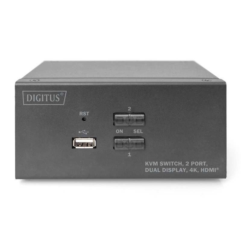 Przełącznik KVM DIGITUS 2 portowy HDMI, Dual Display, 4K... | PartsPC.pl