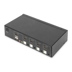 Przełącznik KVM DIGITUS 4 portowy HDMI, 4K 30Hz | PartsPC.pl