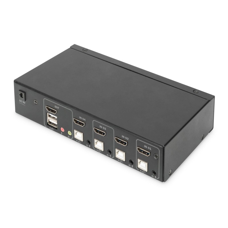 Przełącznik KVM DIGITUS 4 portowy HDMI, 4K 30Hz | PartsPC.pl