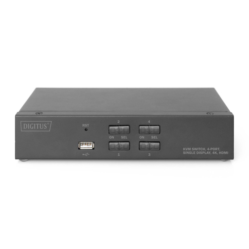 Przełącznik KVM DIGITUS 4 portowy HDMI, 4K 30Hz | PartsPC.pl