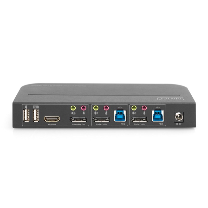 Przełącznik KVM DIGITUS 2 portowy DisplayPort do 1 port DP/H… | PartsPC.pl