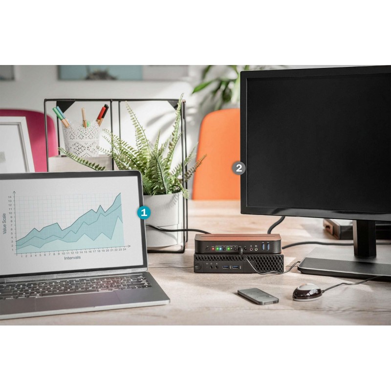 Przełącznik KVM DIGITUS 2 portowy DisplayPort do 1 port DP/H… | PartsPC.pl