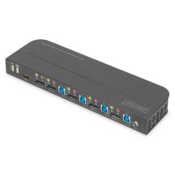 Przełącznik KVM DIGITUS 4 portowy DisplayPort do 1 port DP/H… | PartsPC.pl