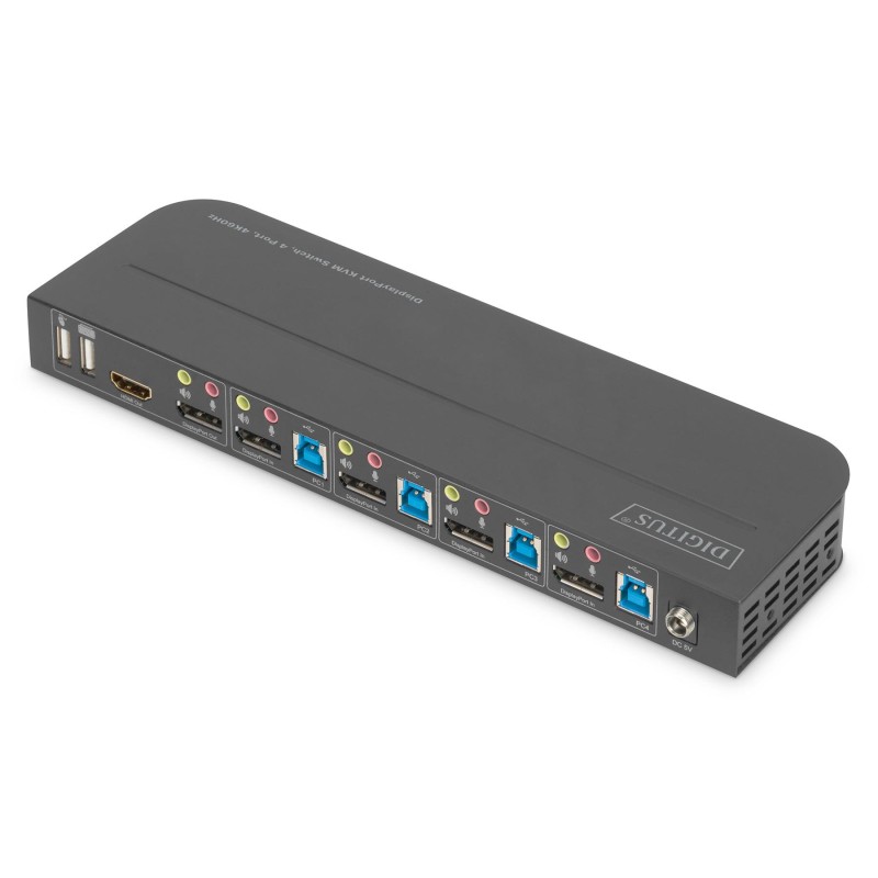 Przełącznik KVM DIGITUS 4 portowy DisplayPort do 1 port DP/H… | PartsPC.pl
