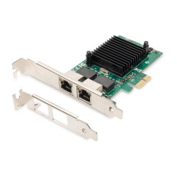 Karta sieciowa DIGITUS przewodowa PCI Express 2x RJ45 Gigabi… | PartsPC.pl