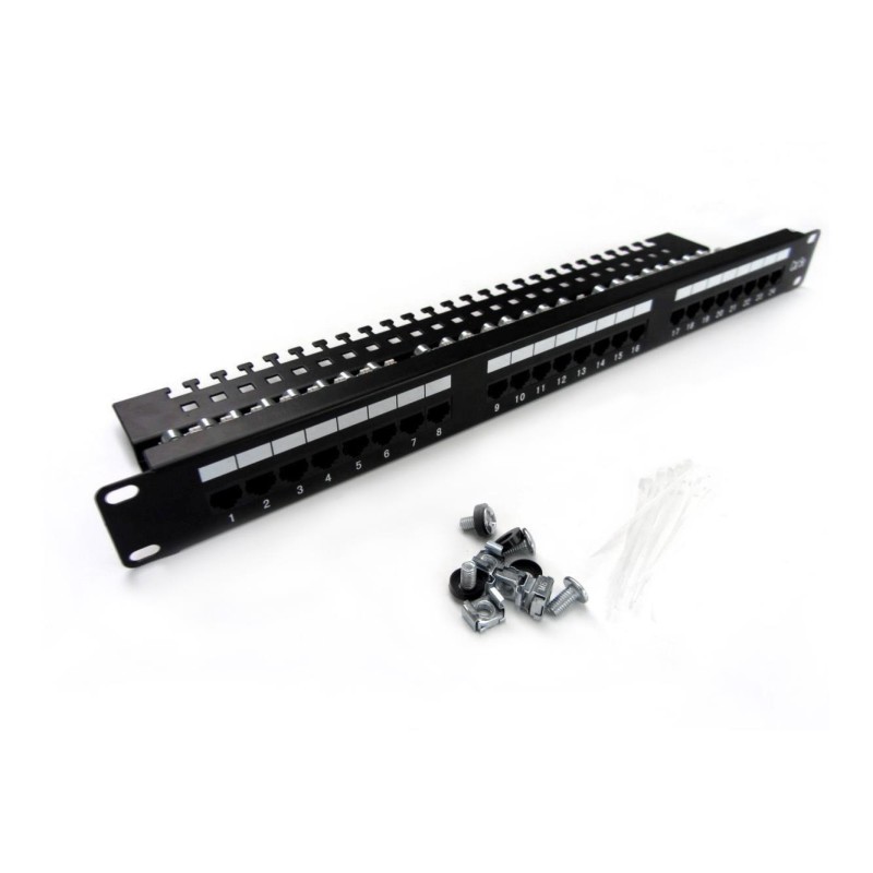 Patch panel DIGITUS 19" 24x RJ45 UTP kat. 5e z tacką | PartsPC.pl