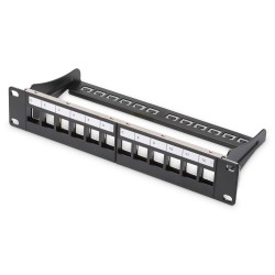 Patch panel pusty DIGITUS 10" 12 port 1U do modułów keystone… | PartsPC.pl