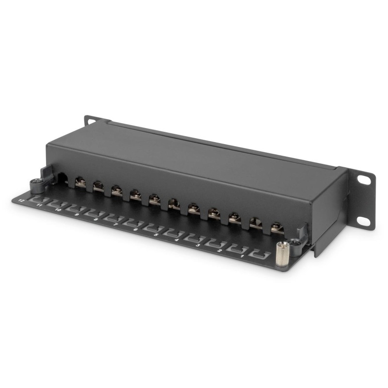Patch panel DIGITUS 10" 12-portów RJ-45 Kat.6 ekranowany 1U kompletny LSA,