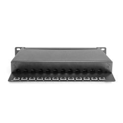 Patch panel DIGITUS 10" 12-portów RJ-45 Kat.6 ekranowany 1U kompletny LSA,