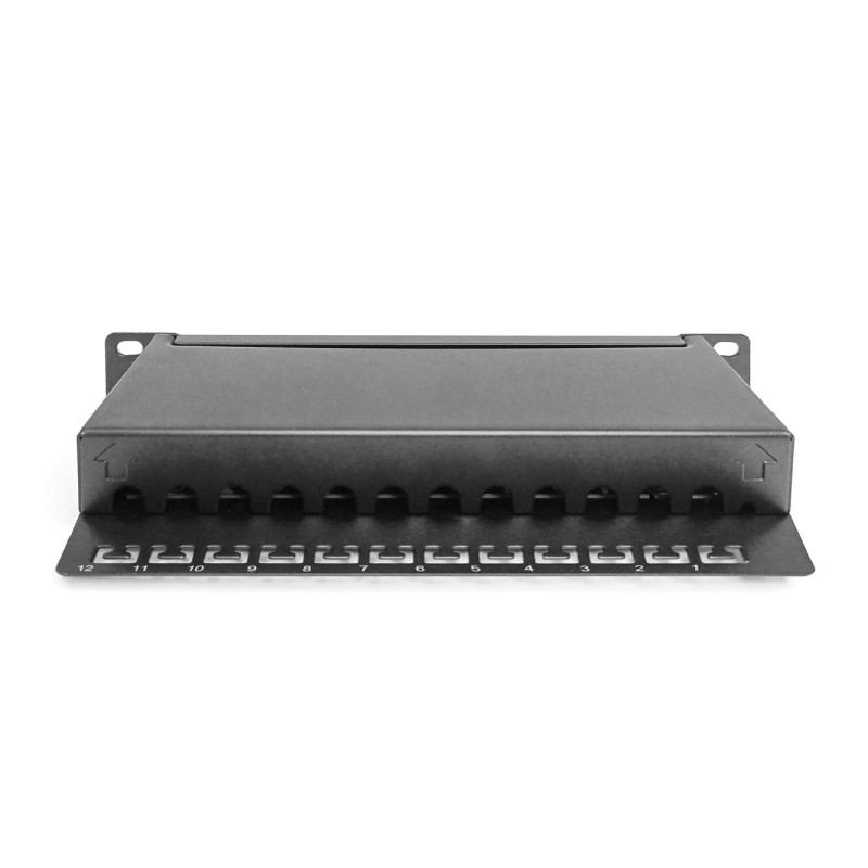 Patch panel DIGITUS 10" 12-portów RJ-45 Kat.6 ekranowany 1U kompletny LSA,