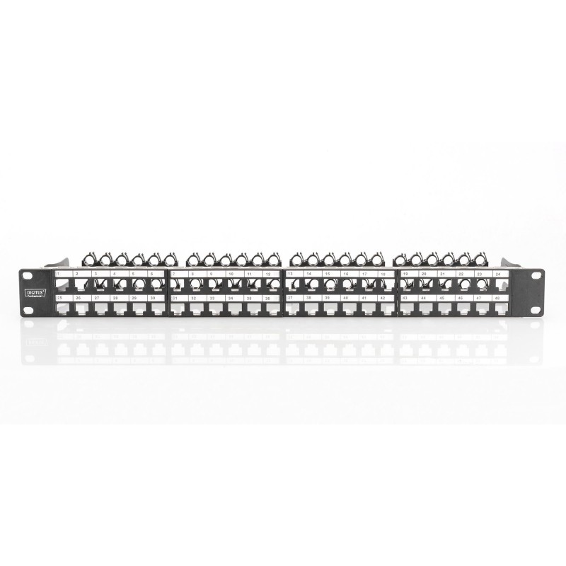 Patch panel pusty DIGITUS 19" 48 port 1U do modułów keystone… | PartsPC.pl