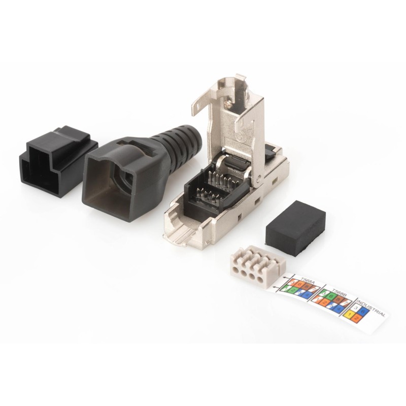 Wtyk RJ45 kat. 6A DIGITUS (8P8C) T568A/B 10GbE ekran., bezna… | PartsPC.pl