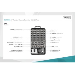 Zestaw narzędzi DIGITUS 115 częściowy śrubokręt/wkrętak | PartsPC.pl