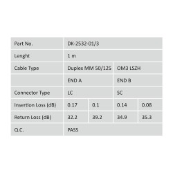 Kabel krosowy (patchcord) DIGITUS światłowodowy LC/SC... | PartsPC.pl