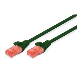 Patchcord DIGITUS UTP kat. 6 1m PVC zielony | PartsPC.pl