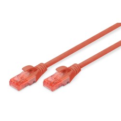 Patchcord DIGITUS UTP kat. 6 2m PVC czerwony | PartsPC.pl