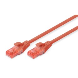 Patchcord DIGITUS UTP kat. 6 3m PVC czerwony | PartsPC.pl