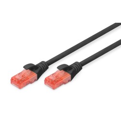 Patchcord DIGITUS UTP kat. 6 3m PVC czarny | PartsPC.pl