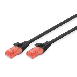 Patchcord DIGITUS UTP kat. 6 2m PVC czarny | PartsPC.pl