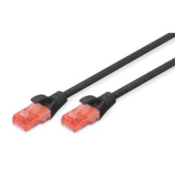 Patchcord DIGITUS UTP kat. 6 1m PVC czarny | PartsPC.pl