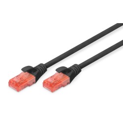 Patchcord DIGITUS UTP kat. 6 0,5m PVC czarny | PartsPC.pl