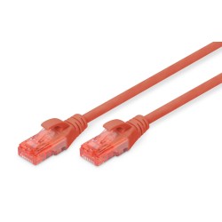 Patchcord DIGITUS UTP kat. 6 5m PVC czerwony | PartsPC.pl