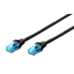 Patchcord DIGITUS UTP kat. 5e 1,5m PVC czarny | PartsPC.pl