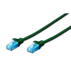 Patchcord DIGITUS UTP kat. 5e 1,5m PVC zielony | PartsPC.pl