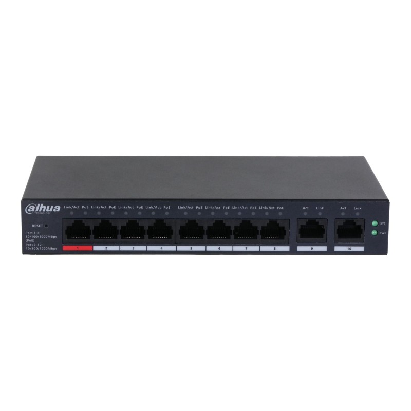 Switch zarządzalny Dahua CS4010-8GT-110 8x1GbE 2x1GbE uplink… | PartsPC.pl