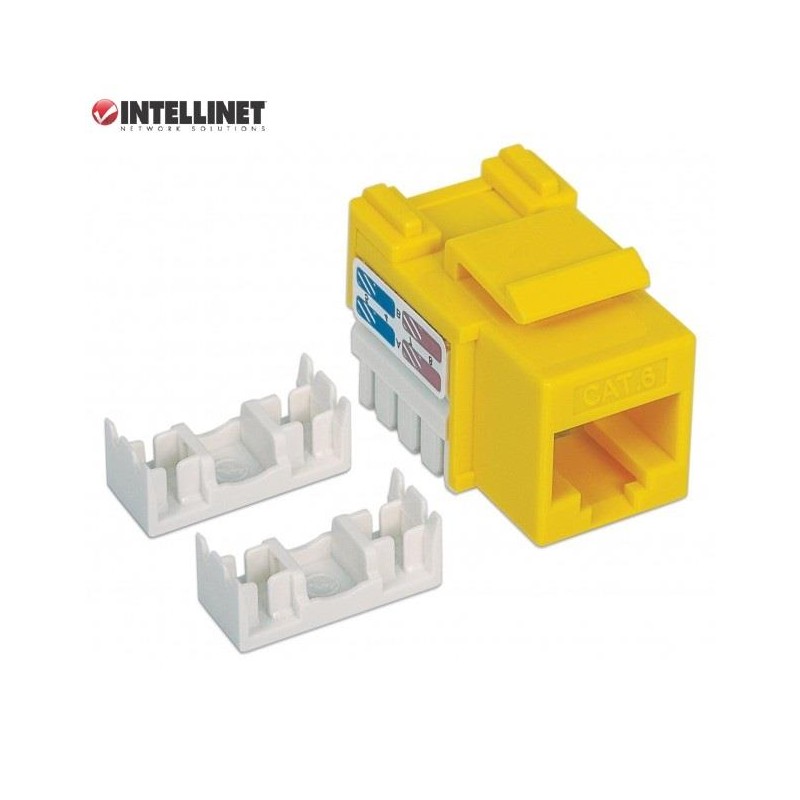 Moduł Keystone Intellinet RJ45 UTP Cat.6, żółty | PartsPC.pl