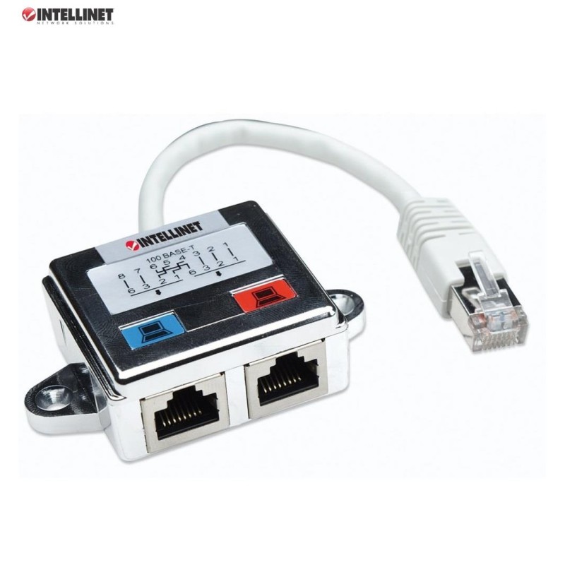 Rozdzielacz Intellinet RJ45x2 ekaranowany | PartsPC.pl