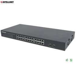 Switch niezarządzalny Intellinet 24x 10/100/1000 Mbps + 2x S… | PartsPC.pl