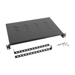 Półka do szaf 19" 600mm czarna Lanberg (1U/483x300mm udźwig … | PartsPC.pl