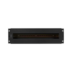 Panel dystrybucji napięć Lanberg 19" 3U z szyną DIN TS-35 czarny