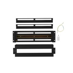 Panel dystrybucji napięć Lanberg 19" 3U z szyną DIN TS-35 czarny