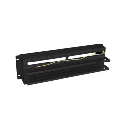 Panel dystrybucji napięć Lanberg 19" 3U z szyną DIN TS-35 czarny