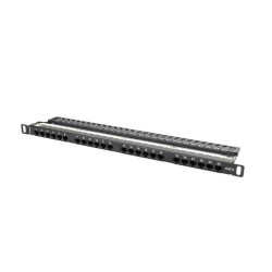 Patch panel Lanberg PPU6-0024-B 24 port 0.5U kat.6 czarny | PartsPC.pl