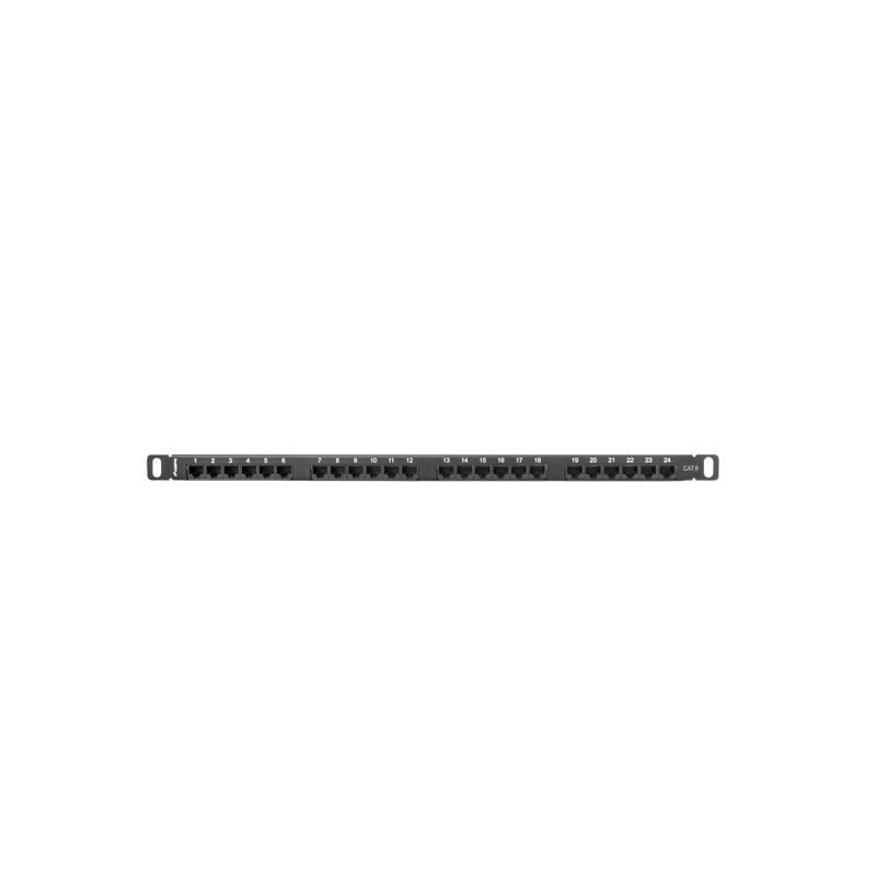 Patch panel Lanberg PPU6-0024-B 24 port 0.5U kat.6 czarny | PartsPC.pl