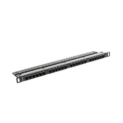 Patch panel Lanberg PPU6-0024-B 24 port 0.5U kat.6 czarny | PartsPC.pl