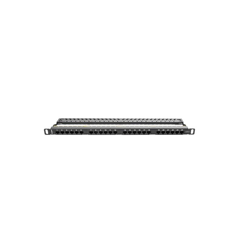 Patch panel Lanberg PPU6-0024-B 24 port 0.5U kat.6 czarny | PartsPC.pl